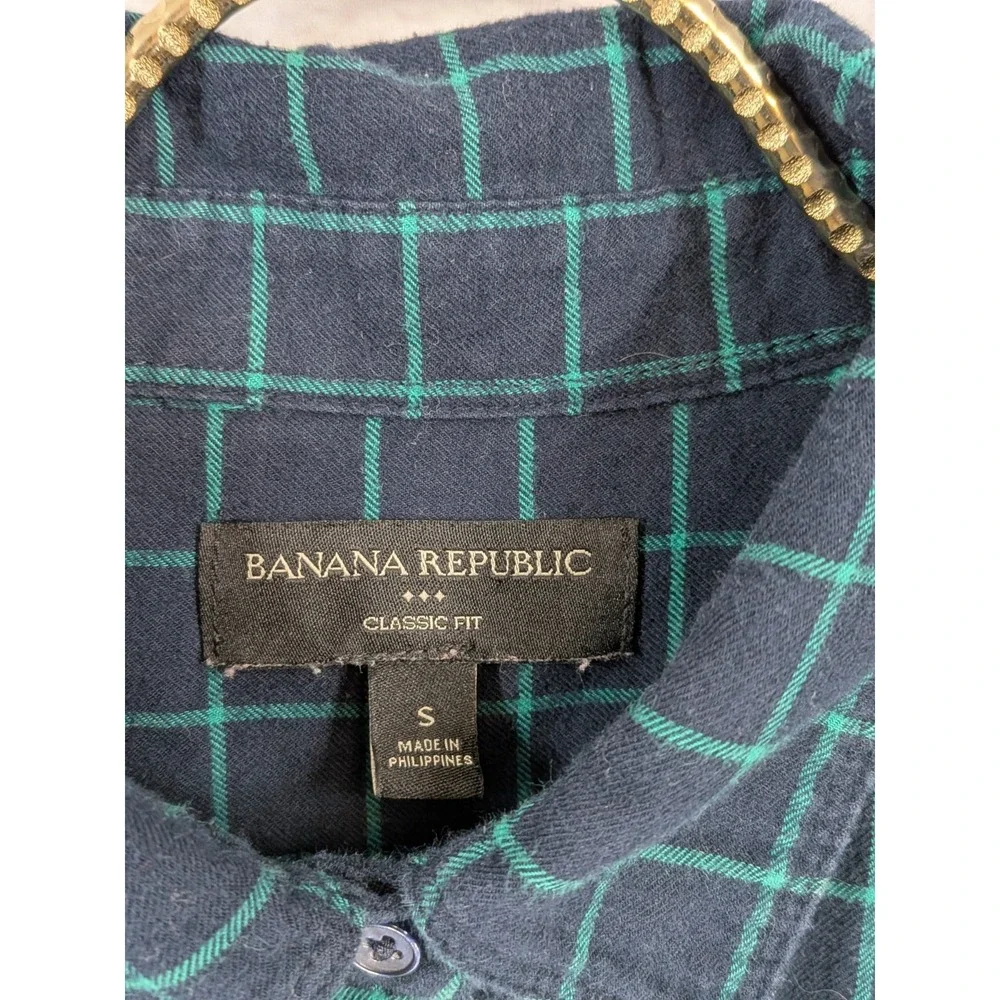 SCOTTISH TARTAN Banana SM Republic‎ Classic Fit Women Plaid Long Button Flannel